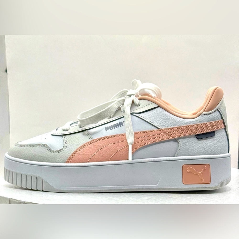 NWOT PUMA Carina‎ Street Shoes 2.0 White and Peach Women’s Size 9.5